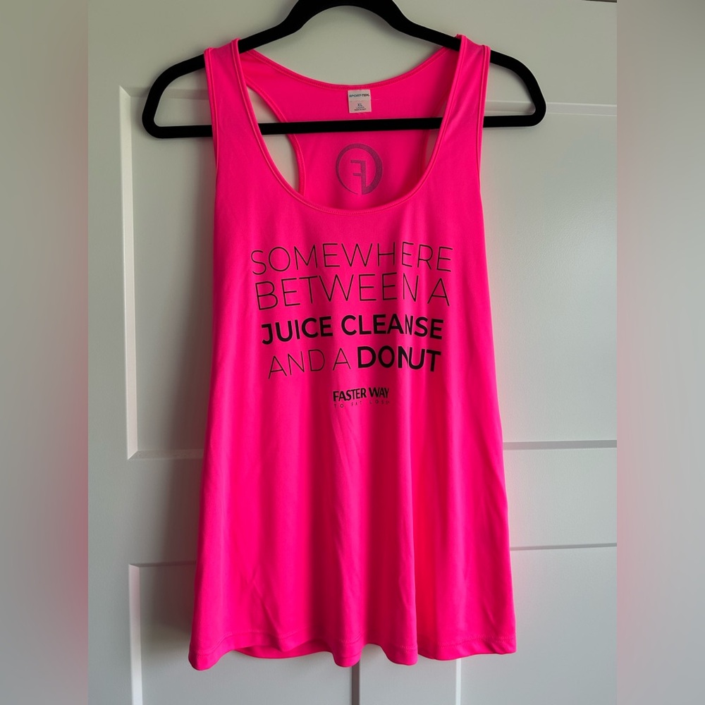 FASTer Way to Fat Loss Bright Pink Graphic Tank Top